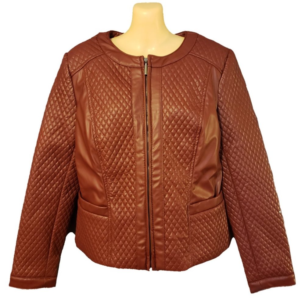 Valerie Steven's Burgundy Coat Jacket